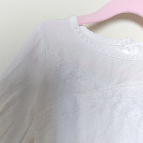 Tahari Girl White Eyelet Lace Long Sleeve Dress Size 3T - Picture 8 of 11